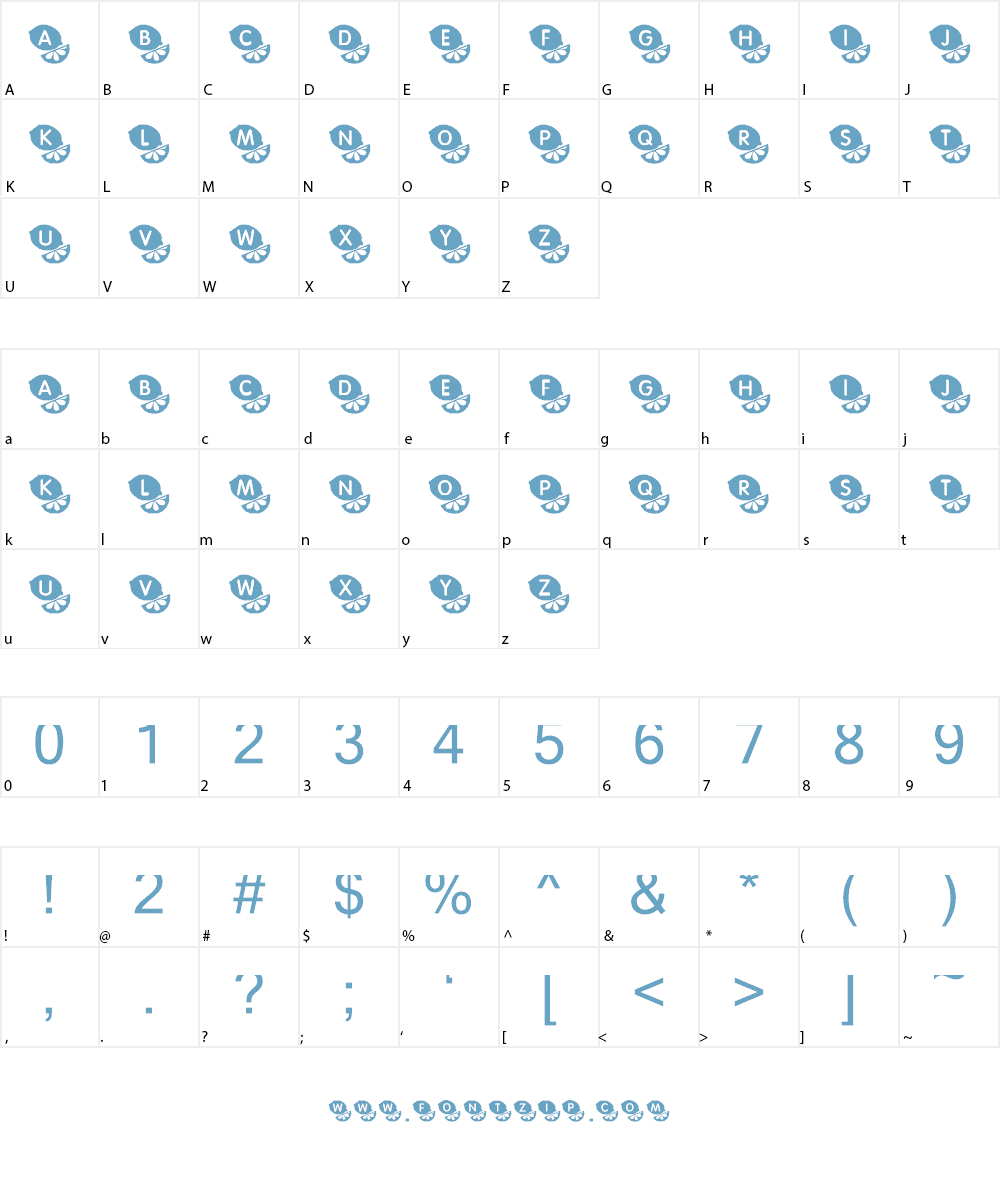 KR Lime's Limes! Font Character